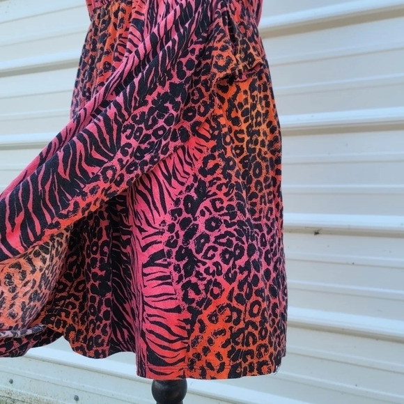 Volcom Women's Red Black Jersey Stretch Casual Strappy Sun Layered Dress M (12) - Picture 4 of 10